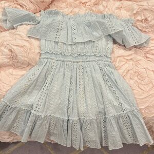 Eyelet dress with arm loops